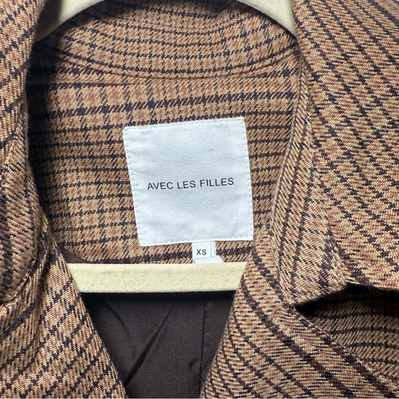 Avec Les Filles PLAID BELTED MAXI TRENCH COAT - Picture 6 of 9